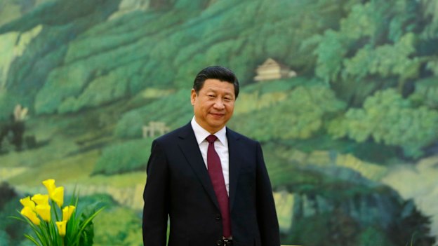 Xi Jinping in the Great Hall of the People in Beijing.