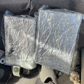 Police allegedly found 6.7 kilograms of cocaine inside the vehicle. 