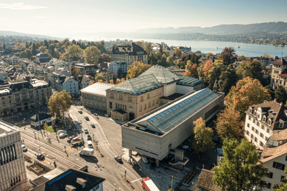 Like going to church… aerial view of Kunsthaus Zurich.