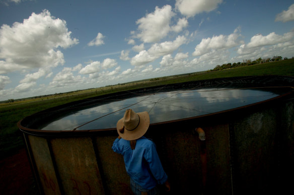 Checking the water tanks is a ritual of rural and regional Australia.