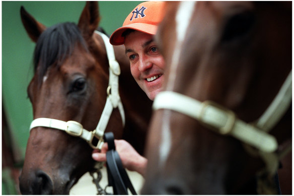 Tommy Hughes jnr in 2002 at Flemington.