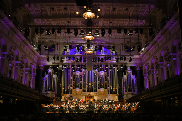 Closed down: Sydney Symphony Orchestra at Sydney Town Hall.