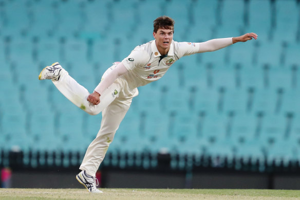 Australian bowler Mitchell Swepson is eyeing off a Test debut. 