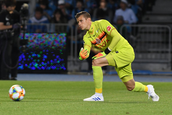 Nagoya Grampus goalkeeper Mitchell Langerak.