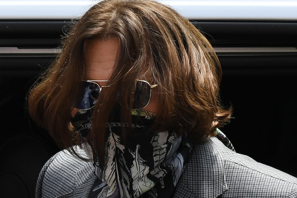 Johnny Depp outside court this week.