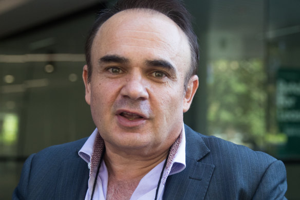 Nick Petroulias pictured outside the ICAC public hearings in 2018.