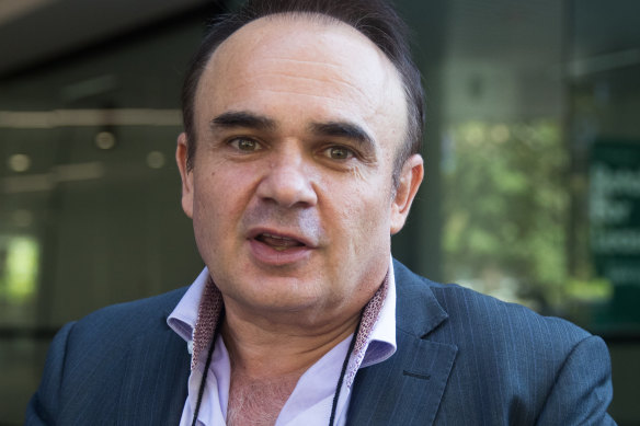 Nick Petroulias pictured outside the ICAC public hearings in 2018.