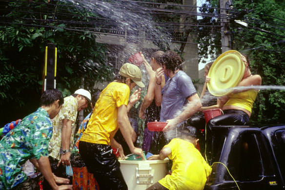 Songkran water festival, Thailand.