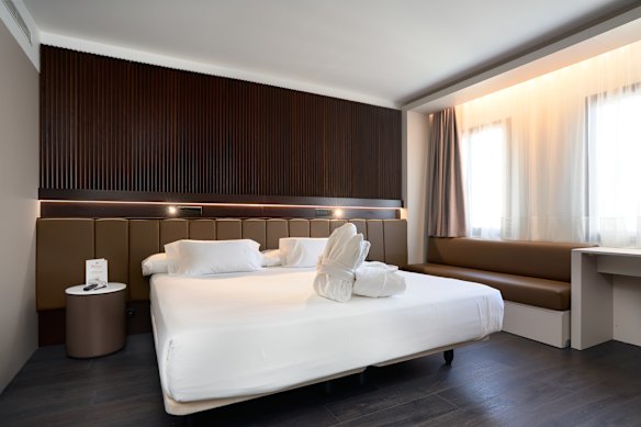 A recently renovated guest room.