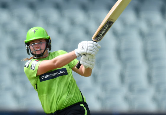 The Sydney Thunder, led by Hannah Darlington (pictured) have gone from champions to the bottom of the WBBL ladder.