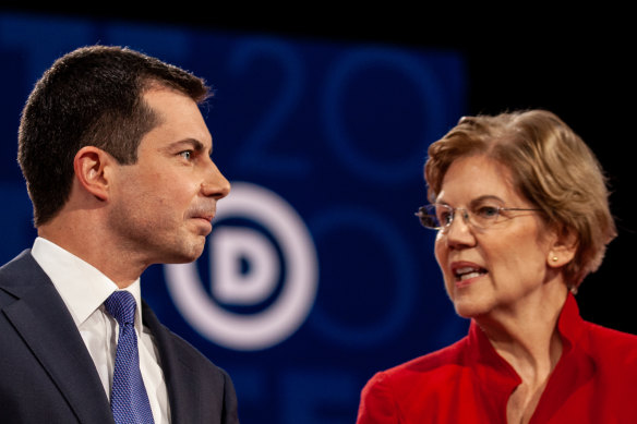 Pete Buttigieg and Elizabeth Warren sparred over fundraising and net worth.