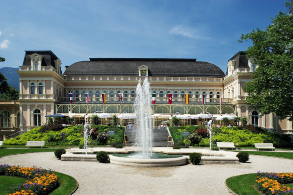 Sprawling manicured gardens at Kurpark.