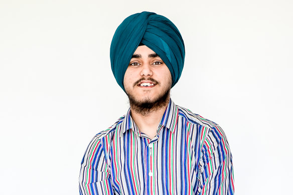 Monash University student Jagveer Singh, 19, is worried about university funding and climate change.