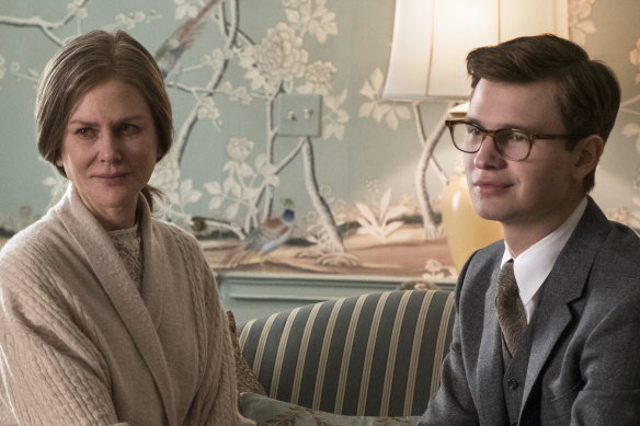 Nicole Kidman and Ansel Elgort in The Goldfinch: 'I can see my mother staring back at me.'