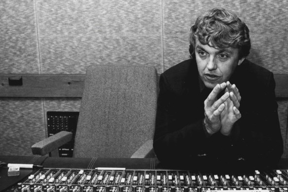 Mike Brady in a recording studio in West Melbourne in 1982.