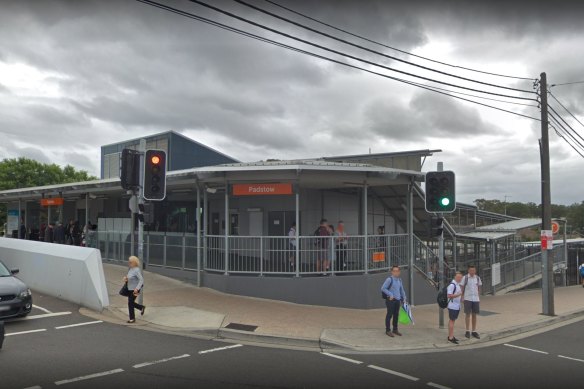 Padstow train station where the woman was stabbed.