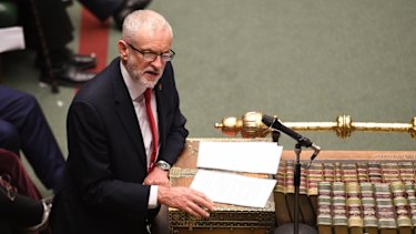 Britain's Labour leader Jeremy Corbyn on Tuesday.