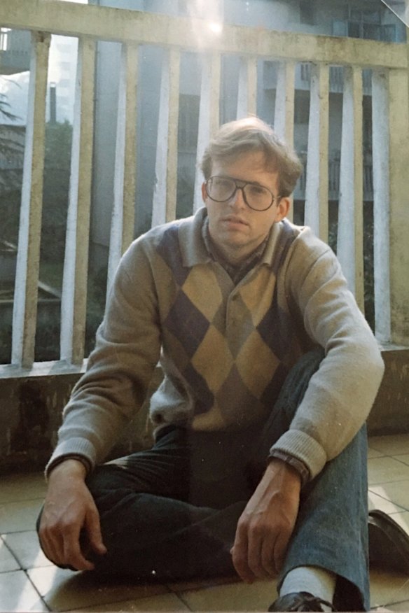 The writer during his teaching days in China.