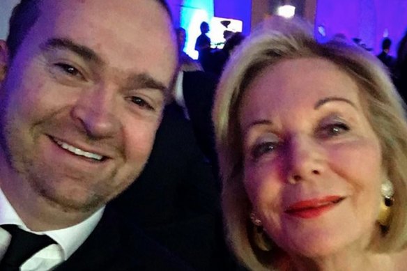 Former Studio Ten executive producer Robert McKnight with Ita Buttrose 