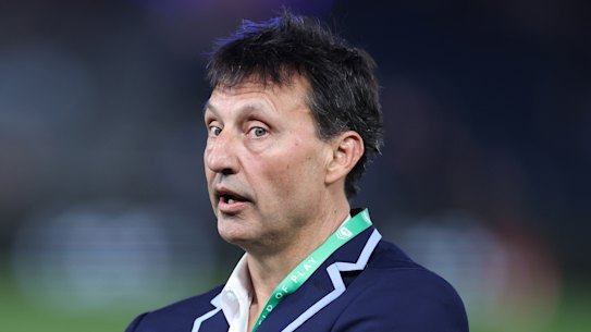 A técnica do Blues, Laurie Daley, conversa com Andrew Johns antes do Origin II.