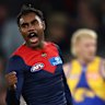Kysaiah Pickett of the Melbourne Demons.