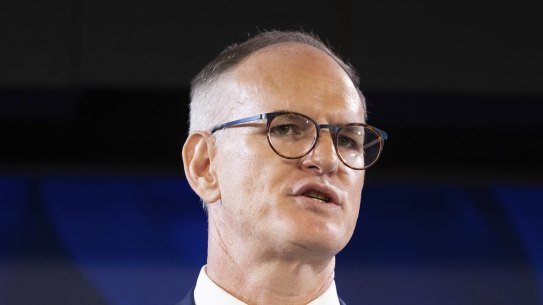 News Corp’s Michael Miller addressing the National Press Club on Wednesday.