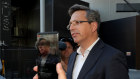 Rio Tinto’s former vice-president of corporate relations Brad Haynes confronted by protesters outside the company’s Perth headquarters back in June 2020.
