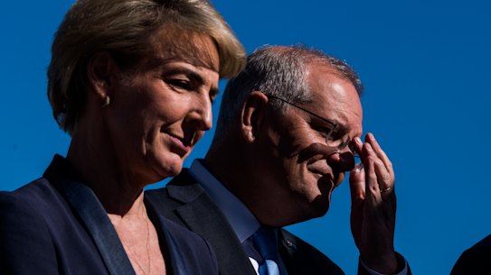 Industrial Relations Minister Michaelia Cash and Prime Minister Scott Morrison in Fremantle this week.