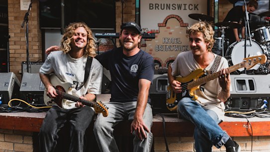 Ben Reed, Jonny Lai and Kelton Lee SKEGSS and are among the many Bluesfest acts set to play local pubs in the Byron area after the festival was cancelled. 