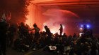 Protesters clash with police as anti-government protests are stepped up in Takem, Jerusalem.