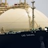 A Japanese LNG tanker arrives at a Tokyo Gas terminal in Yokohama.
