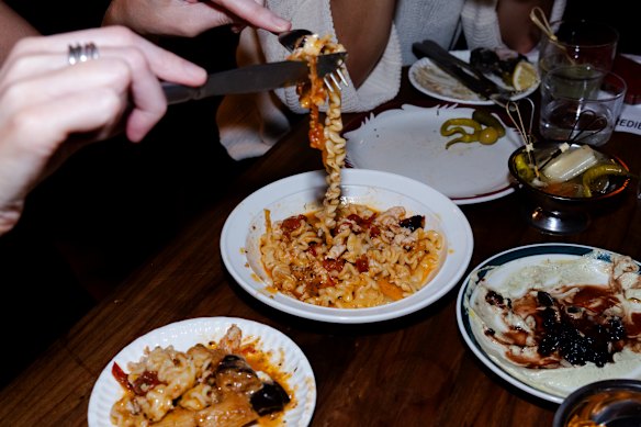 Mafaldine a la vodka.