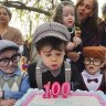 Three cheers as a hardy kindergarten reaches three figures with cake, song and costumes