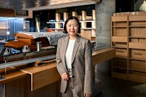 Restaurateur Melanie Zhang of fine diner Ishizuka inside her forthcoming Bourke Street restaurant, Oden