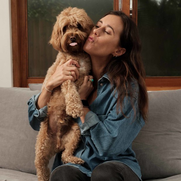 Sydney cavoodle owner Natalie Headland has been trying vitamin supplements designed to calm anxiety for her two and a half year old dog, Bear. 