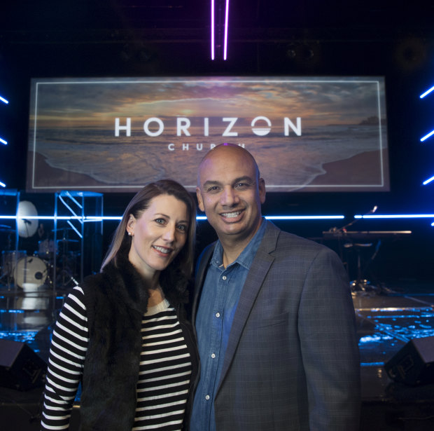 Horizon’s senior pastors, married couple Alison and Brad Bonhomme. 