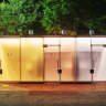 In Shigeru Ban’s bathroom, glass walls turn opaque when the door is locked.