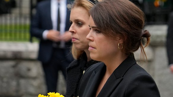 Princess Eugenie, right and Princess Beatrice.
