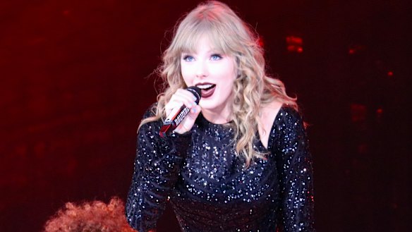 Taylor Swift performs during her Reputation world tour at the Gabba in Brisbane.