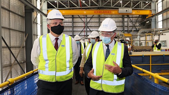 Scott Morrison campaigning in Perth this week. A deal he struck as treasurer on the GST will require at least $10 billion in extra debt.