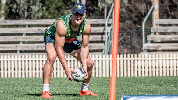 New Raiders five-eighth Jack Wighton has been working on his kicking game.