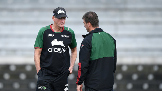 Burrowing in: Wayne Bennett is focused on the Rabbitohs.