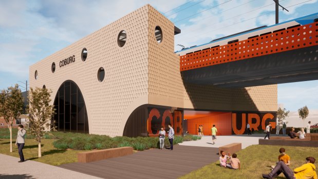An artist's impression of the new Coburg Station.