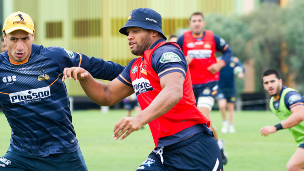 Rob Valetini, right. is back in the Brumbies side this week.