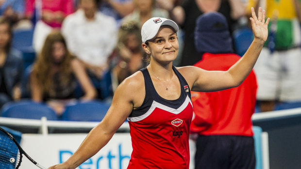 Encouraging: Ash Barty showed solid form in her opening victory against Alize Cornet.