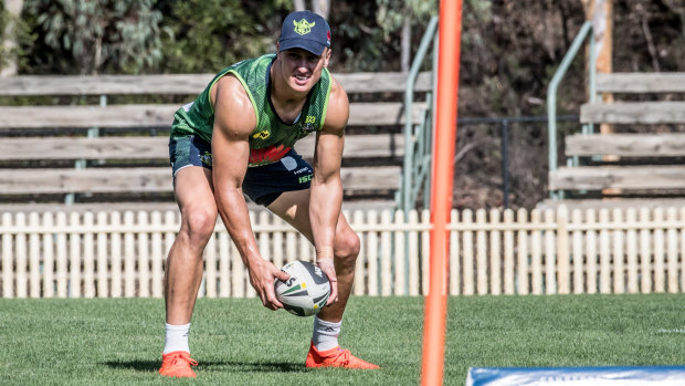 New Raiders five-eighth Jack Wighton has been working on his kicking game.
