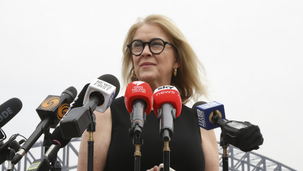 ABC regional and local director Judith Whelan during a press conference at the Opera House on New Year's Day.