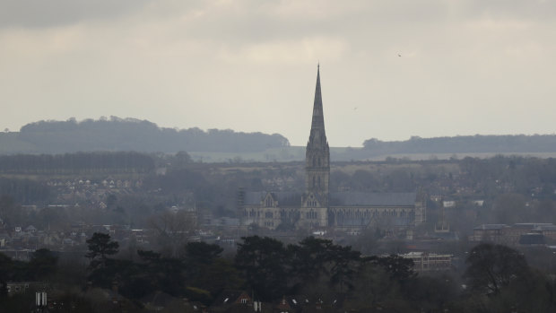 Salisbury Cathedral in Salisbury, England. 