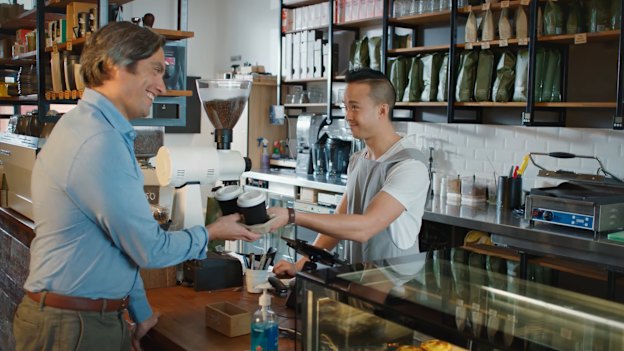 Former deputy chief medical office Nick Coatsworth, left, has been one of the faces of the government’s campaign to get Australians vaccinated and stay safe from the coronavirus.