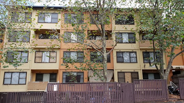 The Northcote public housing estate before it was demolished in 2020.